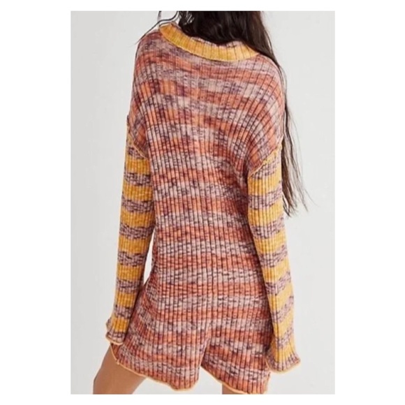 FREE PEOPLE WENDY RIBBED ROMPER KNIT SWEATER.SIZE XS - Picture 2 of 16